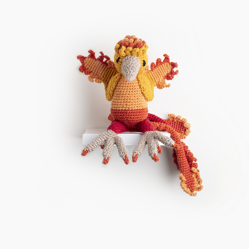 phoenix bird crochet amigurumi project pattern kerry lord Edward's menagerie